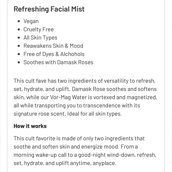 NWT Pure Rosewater Facial Mist 237ml - Picture 2 of 4